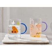 Korean Little Buddy Pom Pom - Heat Resistant Big Glass Mug - Modern House - Mugs - Harumio