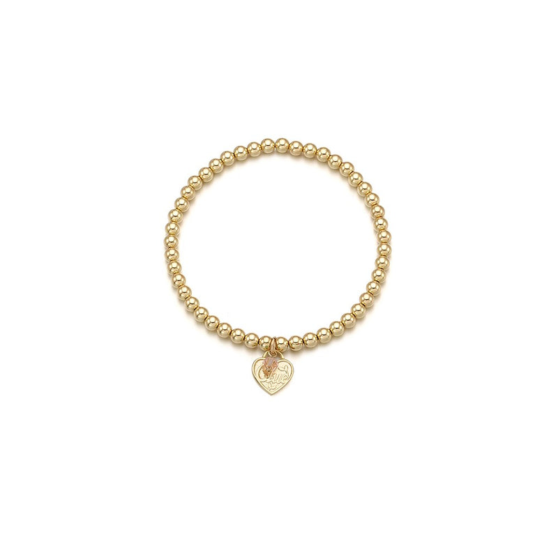 CLUE - 14K Gold Filled Eternal Tourmaline Stone Heart Bracelet