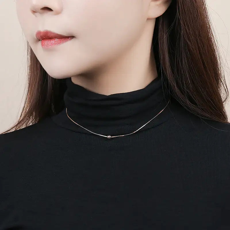 CLUE - Alli Mini Ball Point Layered Silver Necklace - CLUE - Jewelry - Harumio