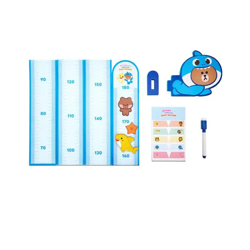 Line Friends x Pinkfong Baby Shark - Kids Height Measure Ruler - Line Friends - Stationery - Harumio