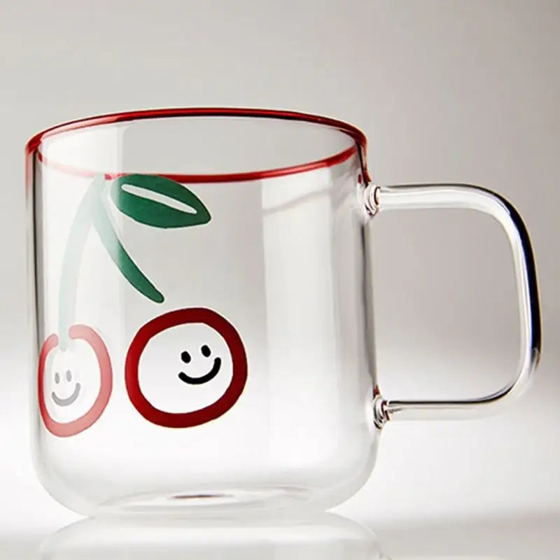 Korean Picnic Day - Heat Resistant Glass Mug - Modern House - Kitchenware - Harumio