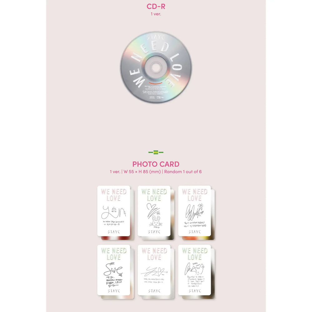 STAYC - We Need Love : 3rd Single Album (Digipack version) - STAYC - Album - Harumio