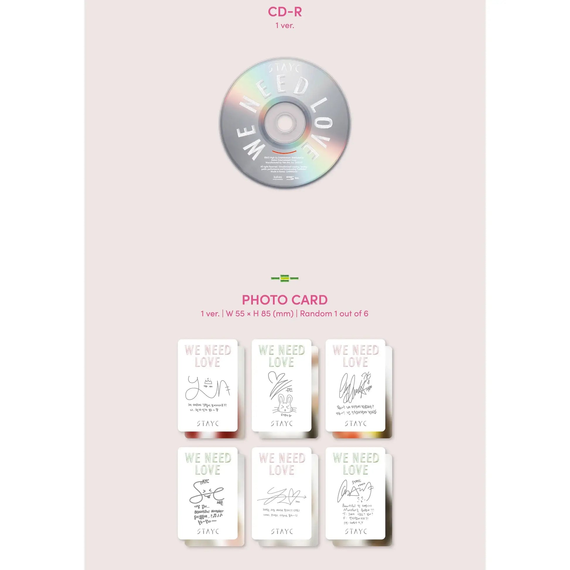 STAYC - We Need Love : 3rd Single Album (Digipack version) - STAYC - Album - Harumio