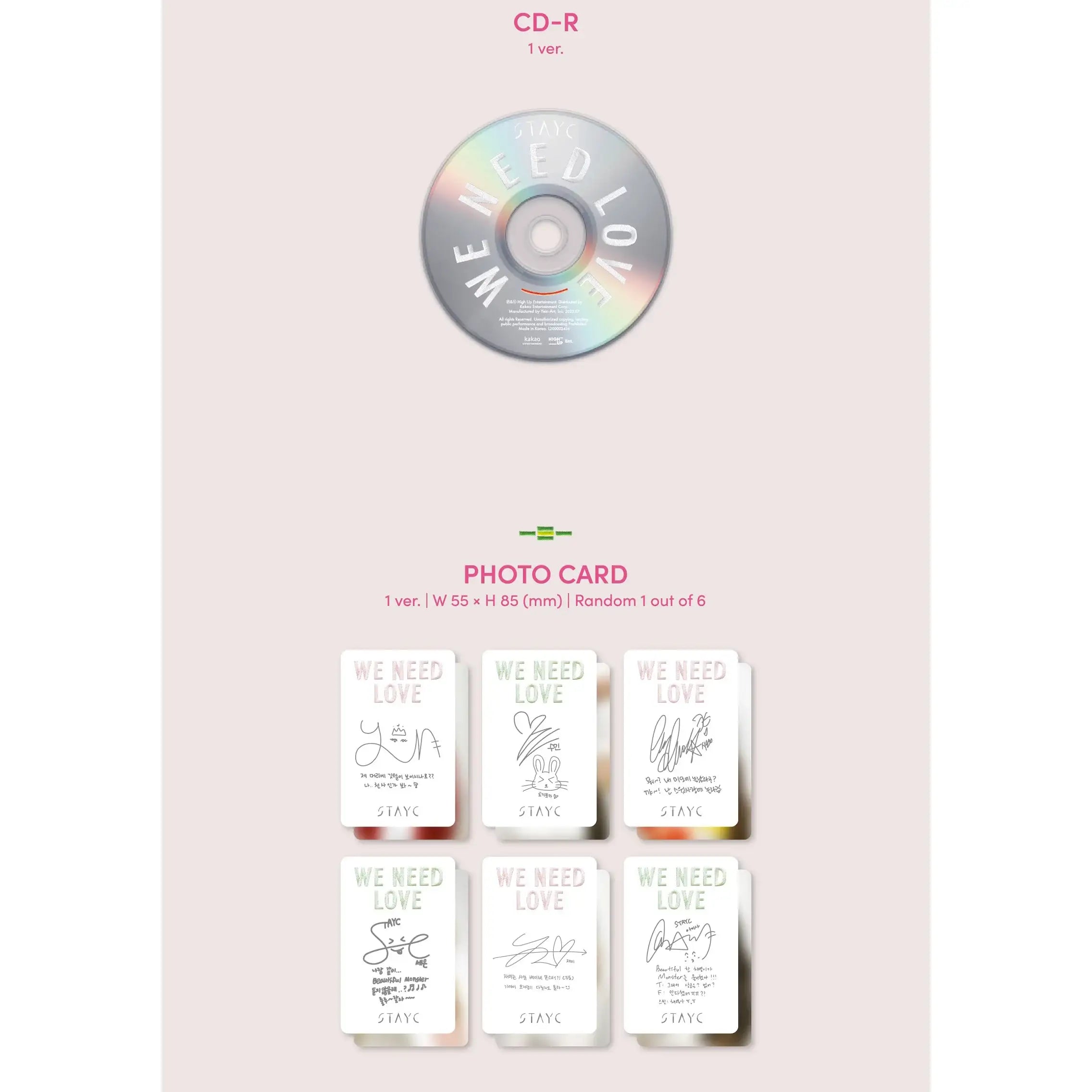 STAYC - We Need Love : 3rd Single Album (Digipack version) - STAYC - Album - Harumio
