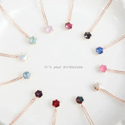 CLUE - Swarovski Stone Birthstone Silver Necklace - CLUE - Jewelry - Harumio
