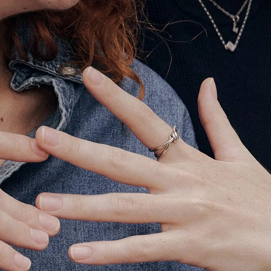 OST - Double Twisted Silver Ring - OST - Jewelry - Harumio