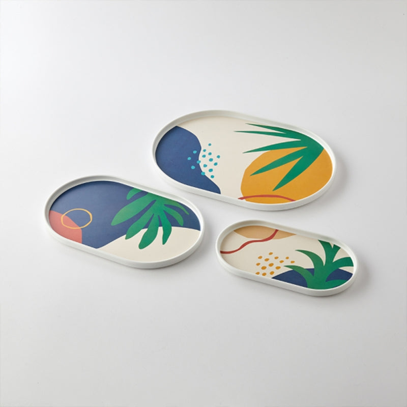 Korean Pharmia Melamine Oval Tray Set