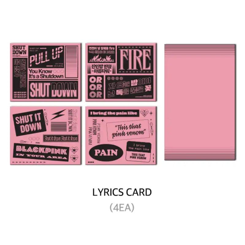 BlackPink - BPTOUR - Lyrics Card + Photo Card Set - BlackPink - Photo Card - Harumio