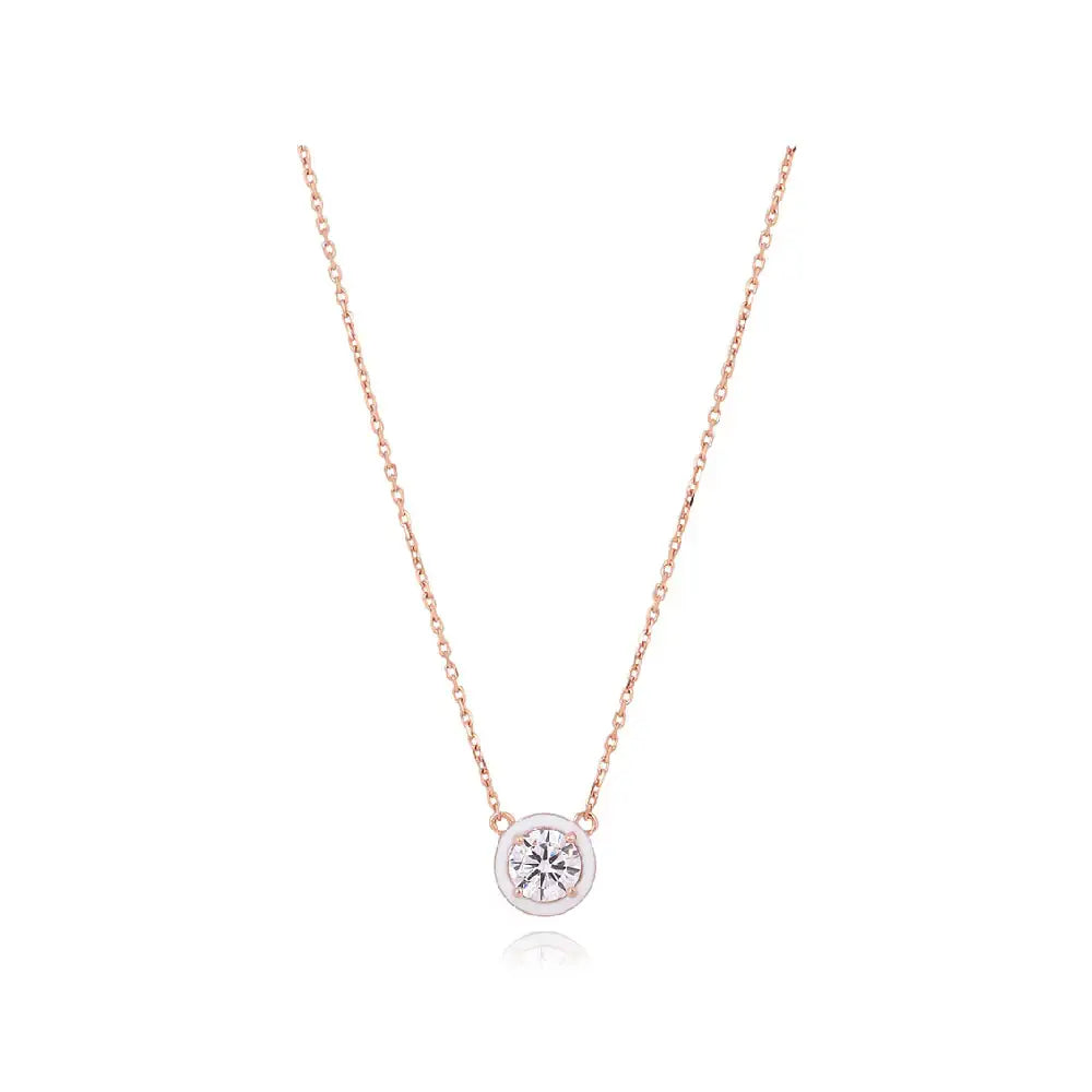 CLUE - C Collection Color One Point Silver Necklace - CLUE - Jewelry - Harumio