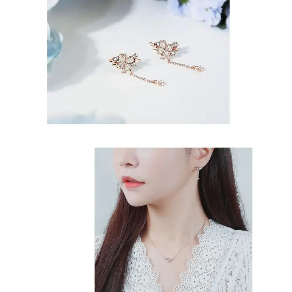 CLUE - Purple Hydrangea Silver Drop Earrings - CLUE - Jewelry - Harumio