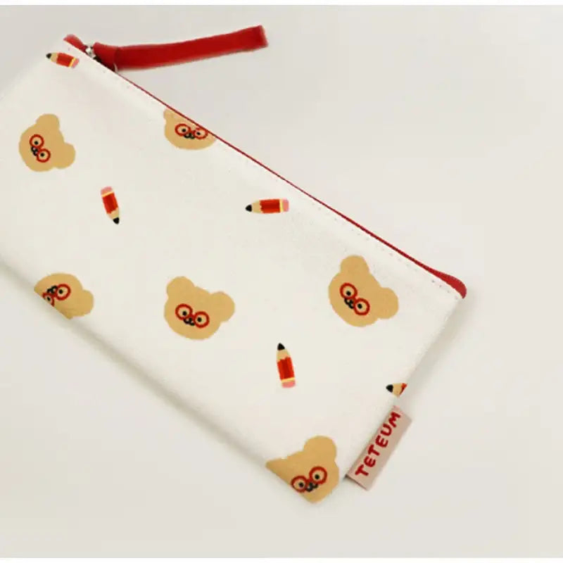 Teteum - Cotton Red Pencil Case - Teteum - Stationary - Harumio