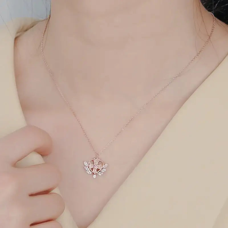 Saint Tail x Clue - Saint Heart Silver Necklace - CLUE - Jewelry - Harumio