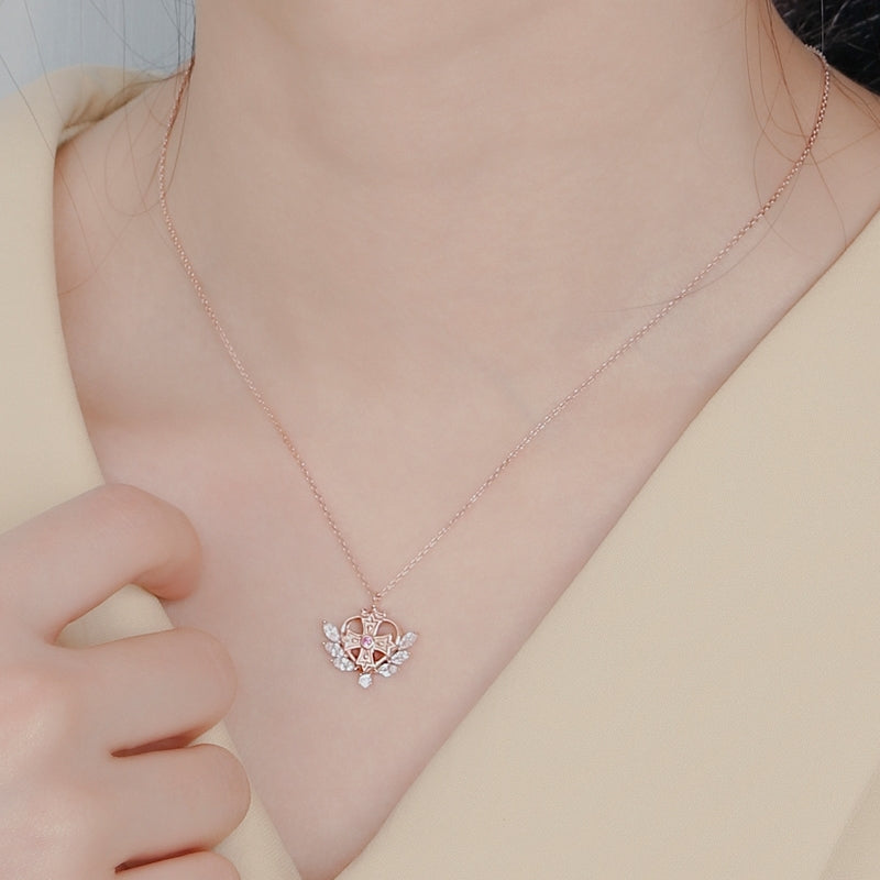 Saint Tail x Clue - Saint Heart Silver Necklace