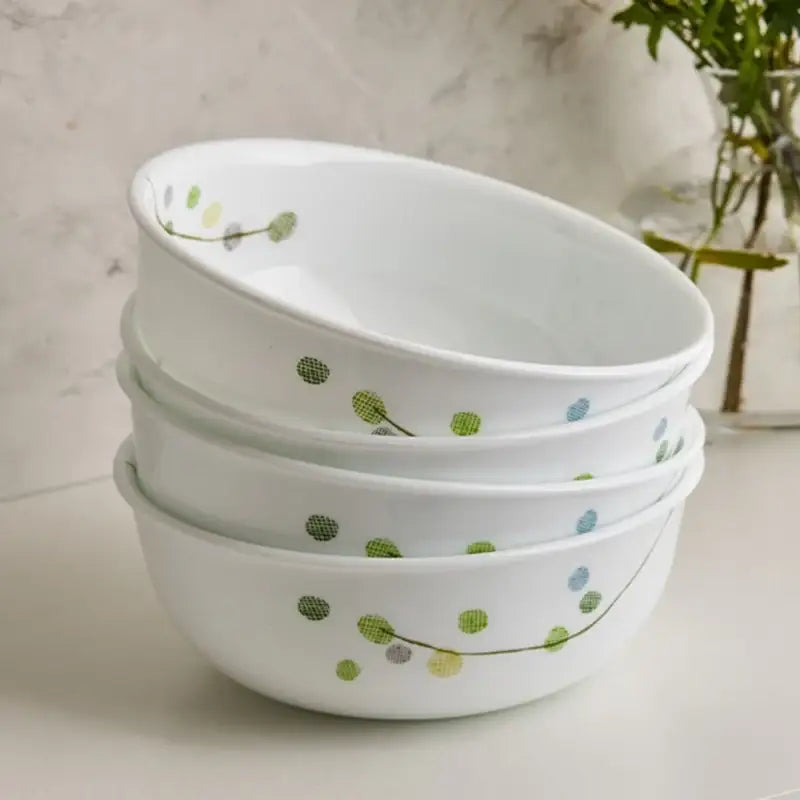 Korean Corel Green Delight - Soup Bowl 4P Set - Modern House - Bowls - Harumio
