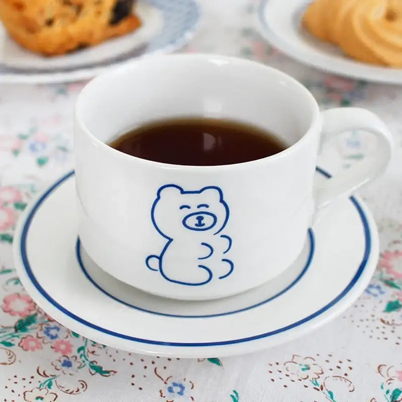 1537 - Teddy&Lucy Cup and Saucer - 1537 - Ceramic & Pottery Glazes - Harumio