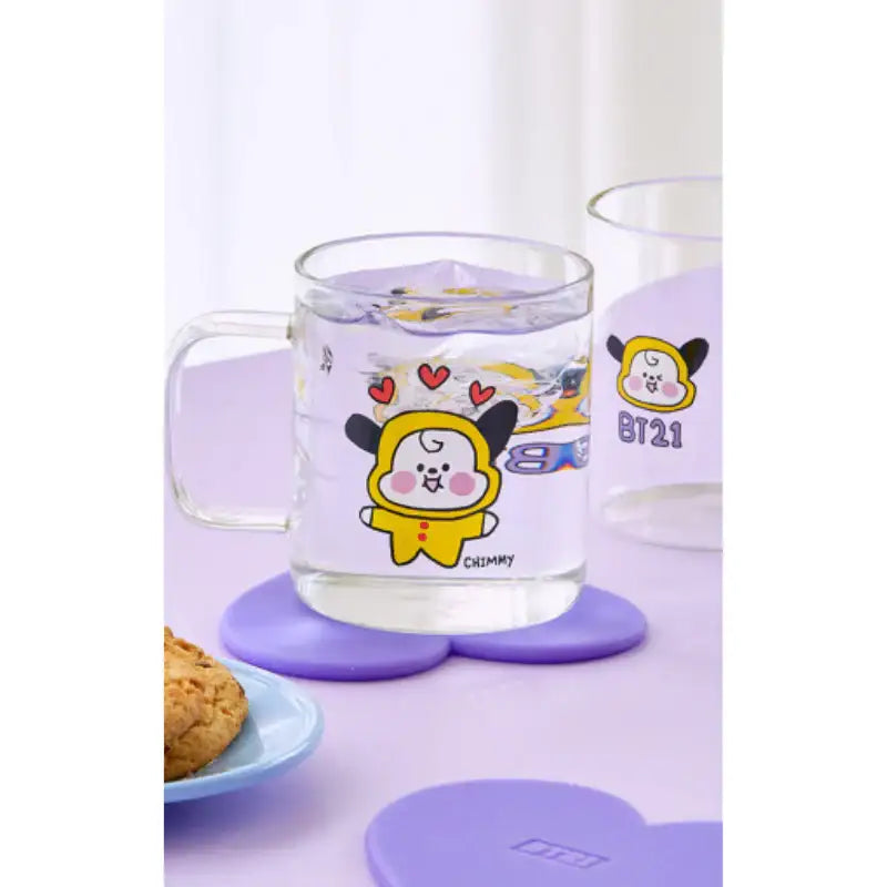 BT21 - Baby Glass Mug And Coaster Set - BT21 - Home & Living - Harumio