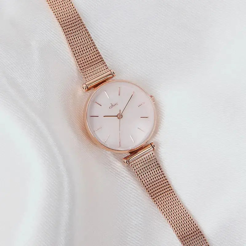 CLUE - Mother-of-Pearl Mood Mesh Watch - CLUE - Watches - Harumio