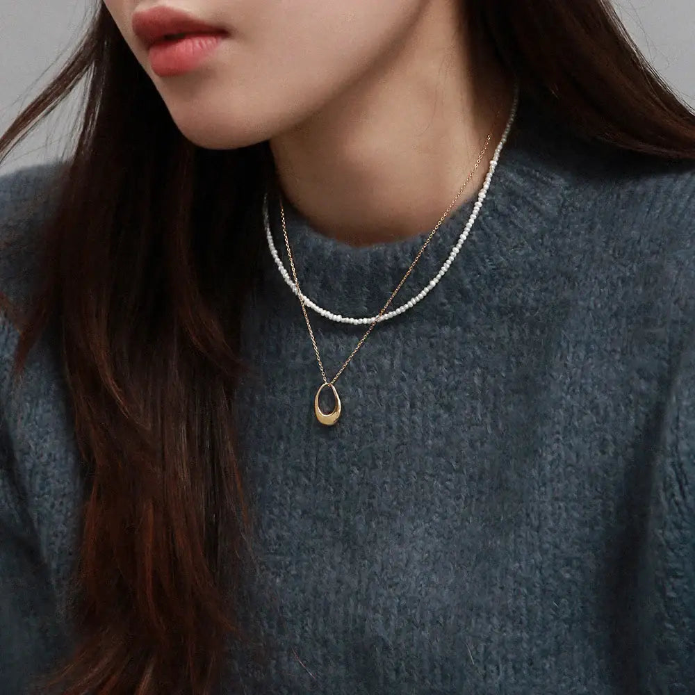 OST - Brilliant Freshwater Pearl Point Necklace - OST - Jewelry - Harumio