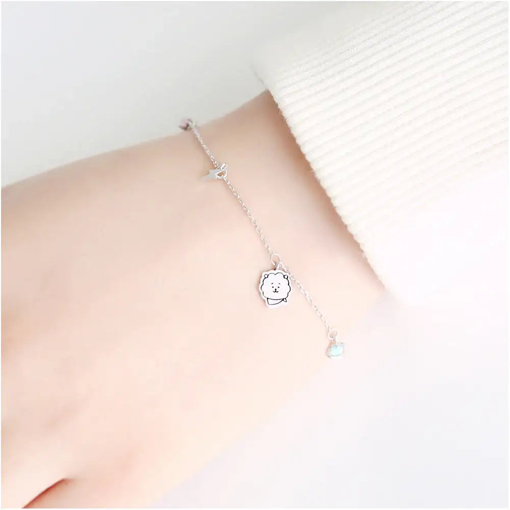 BT21 x OST - RJ Silver Bracelet - OST - Bracelets - Harumio