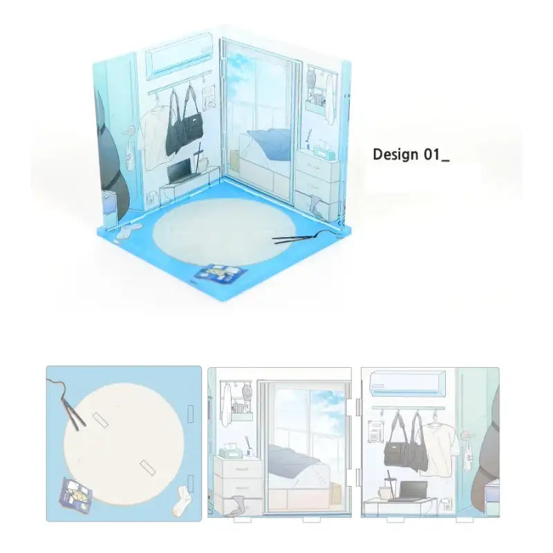 Apartment Assistant-nim - Acrylic Background Stand - Webtoon Shop - Acrylic Stand - Harumio
