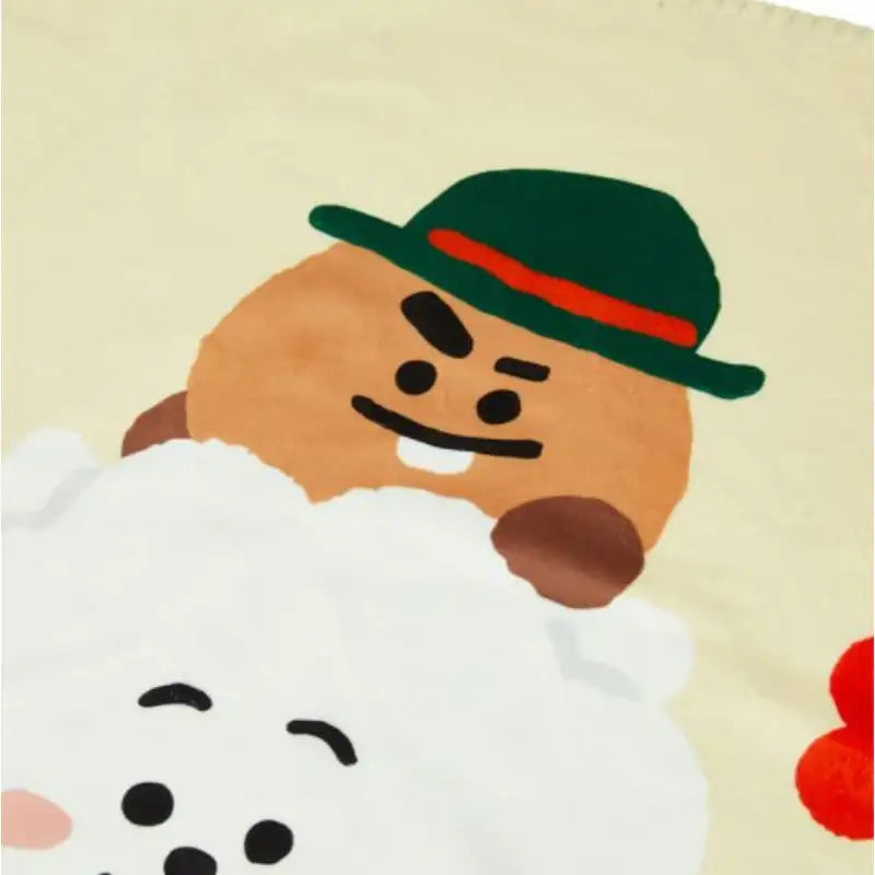 BT21- Baby Green Planet Blanket - LINE FRIENDS - Bed Textiles - Harumio