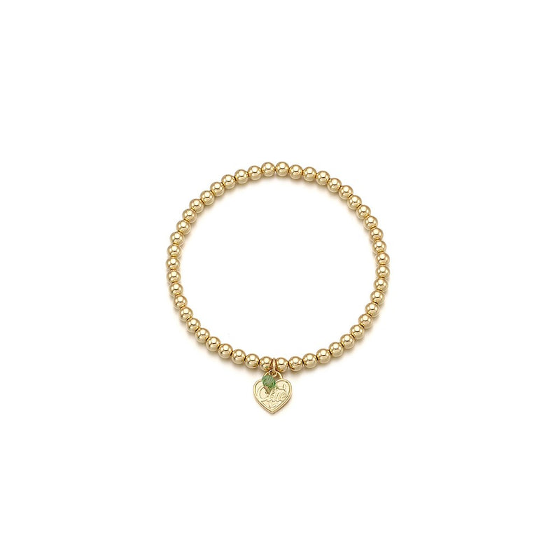 CLUE - 14K Gold Filled Eternal Peridot Stone Heart Bracelet