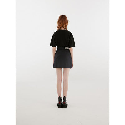 Kirsh - Slit Point Skirt - Navy