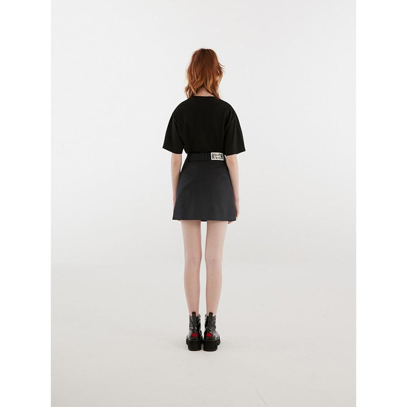 Kirsh - Slit Point Skirt - Navy