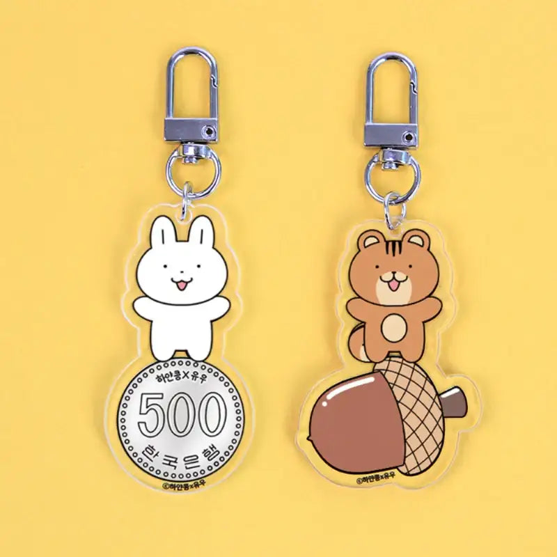 500 Won Rabbit - Keyring - Webtoon Shop - Keyrings - Harumio