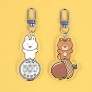 500 Won Rabbit - Keyring - Webtoon Shop - Keyrings - Harumio