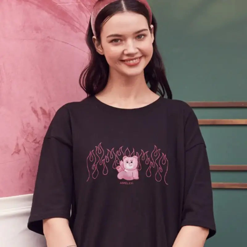 Bellygom x Ambler - BLAZE Unisex Overfit T-shirt - Bellygom x Ambler - T-shirt - Harumio