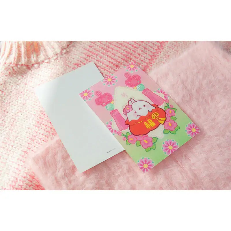 Molang - Lenticular New Year's Greetings Card - Molang - Lenticular Card - Harumio