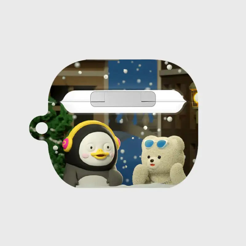 Earpearp x Pengsoo - White Christmas AirPods Hard Case (Navy) - Earpearp x Pengsoo - AirPods Case - Harumio