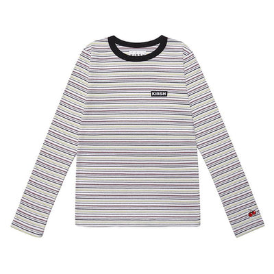Kirsh - Long Sleeve Stripe T-Shirt - Pastel