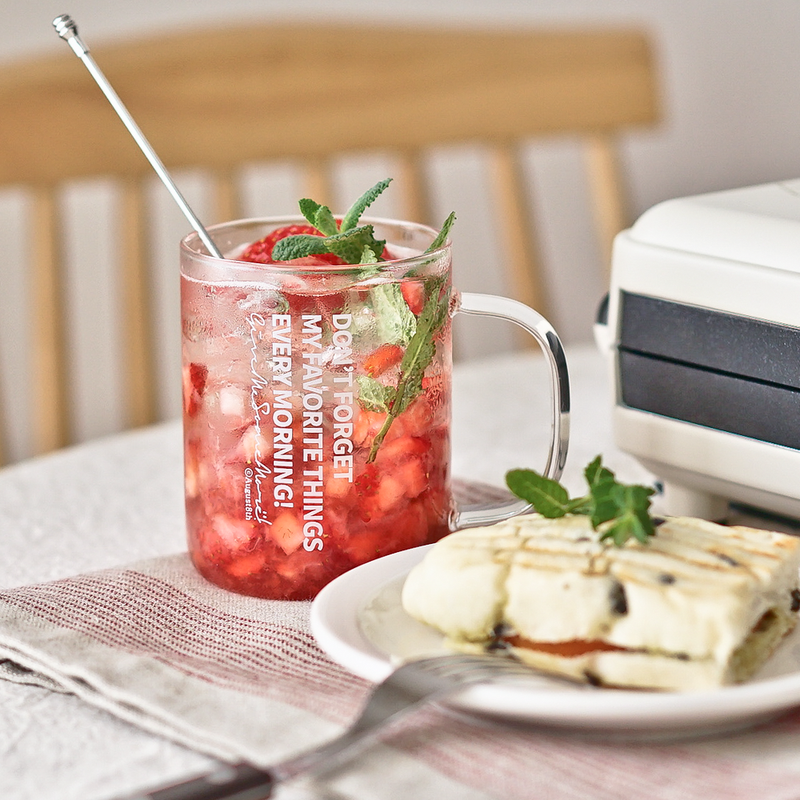 August8th - Every Morning White Lettering Glass Mug (430ml)