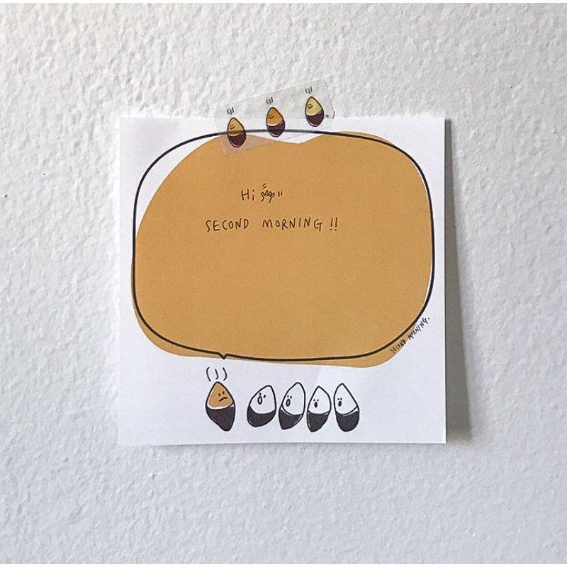 Second Morning - Rice Cake Memo Paper
