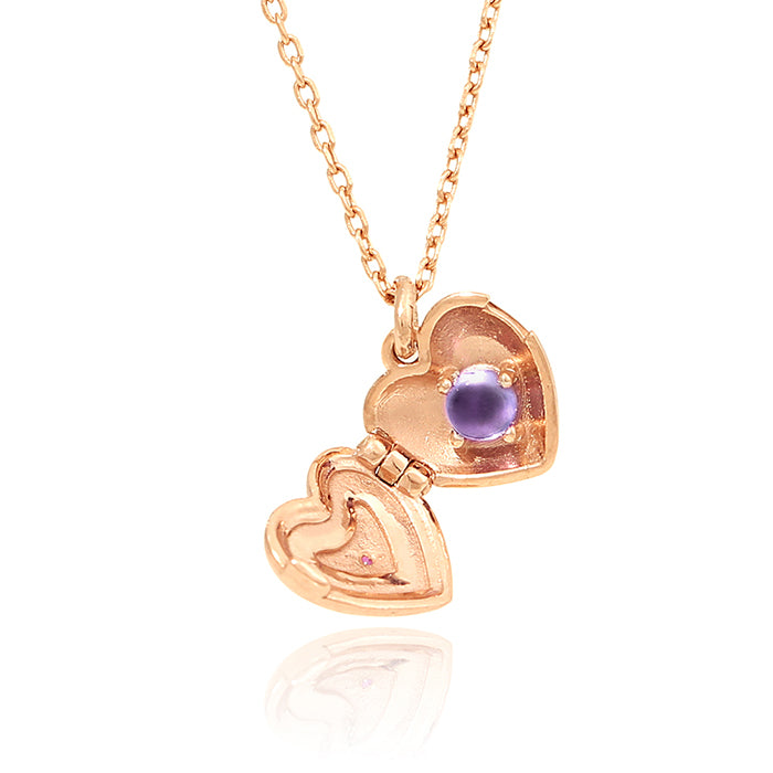 OST - Heart Rose Gold Locket