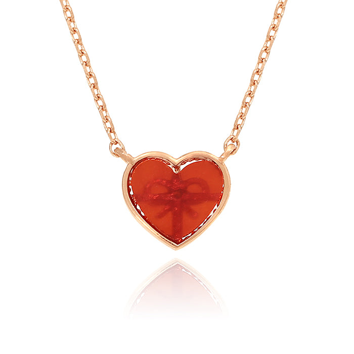 OST - Red Heart Gift Rose Gold Necklace