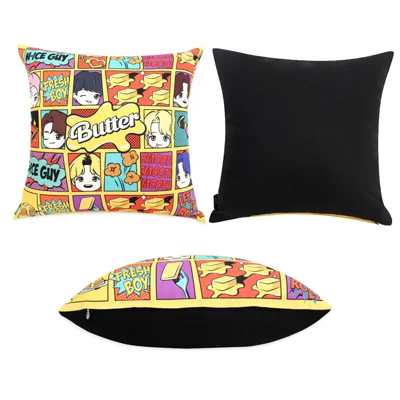 NARA HOME DECO x BT21- TinyTAN Butter Square Cushion Cover - NARA HOME DECO - Home & Living - Harumio