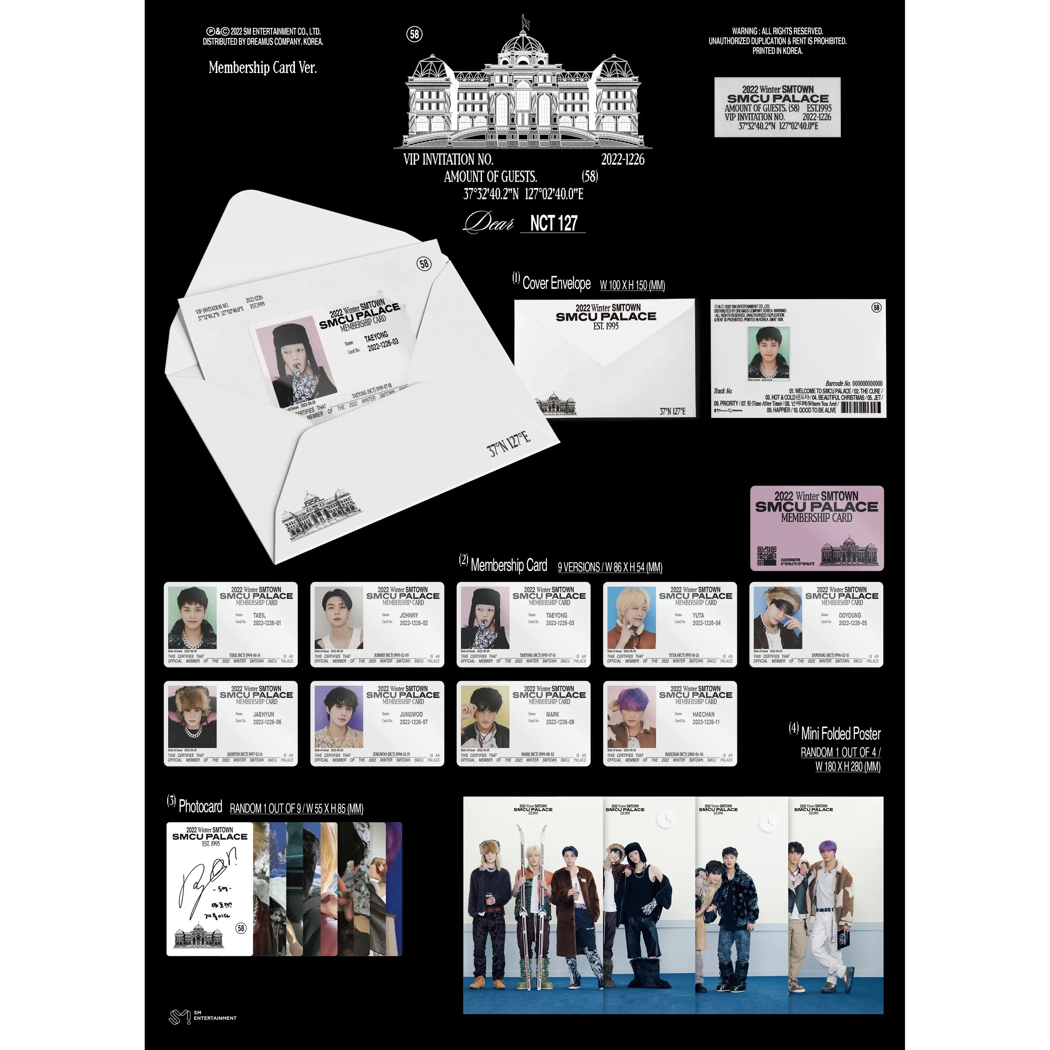 NCT 127 - 2022 Winter SMTOWN : SMCU PALACE (GUEST. NCT 127) Membership Card Version - NCT 127 - Album - Harumio