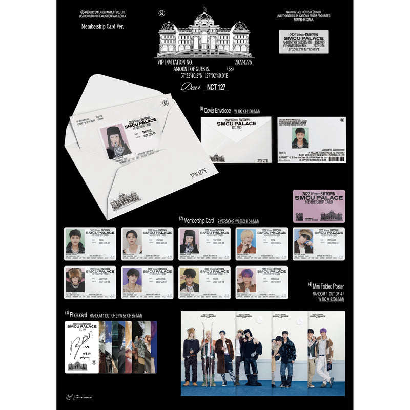 NCT 127 - 2022 Winter SMTOWN : SMCU PALACE (GUEST. NCT 127) Membership Card Version