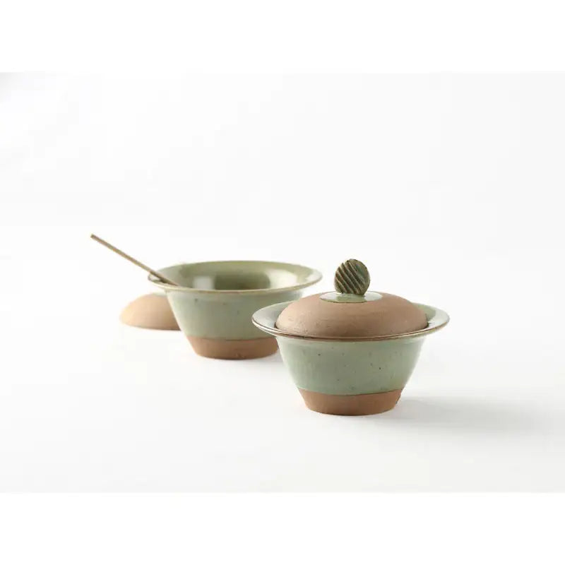Chaora - Celadon Covered Bowl - Chaora - Tableware - Harumio