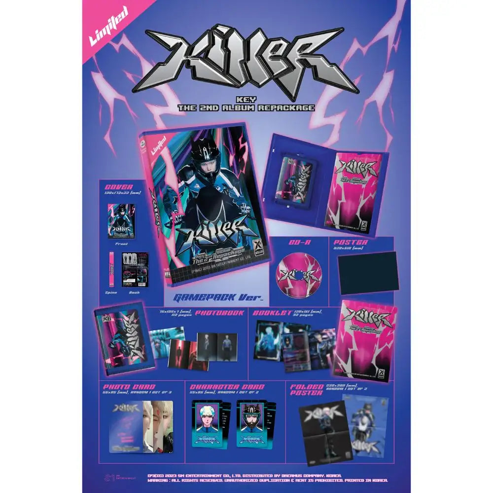 Key (SHINee) - Killer : 2nd Album Repackage (Gamepack Version) - Key (Shinee) - Album - Harumio