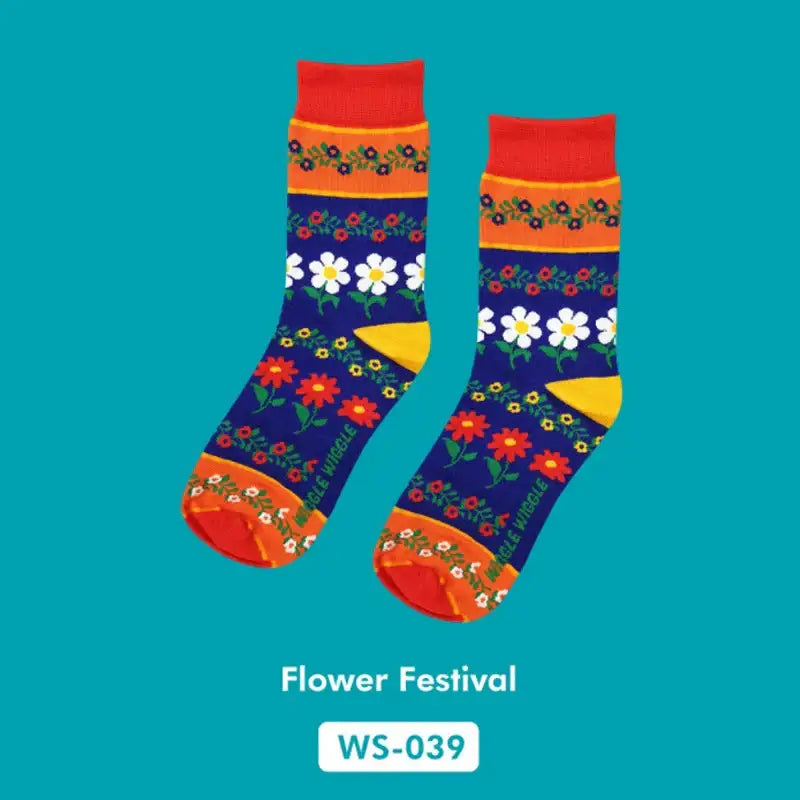 Wiggle Wiggle - Spring Pattern Socks - Wiggle Wiggle - Socks - Harumio