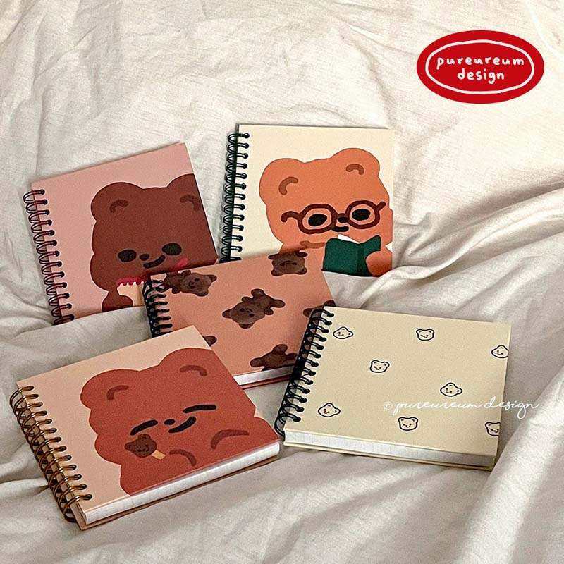 Pureureumdesign x 10x10 - Cupid Bear Square Grid Notebook - Pureureumdesign - Stationery - Harumio