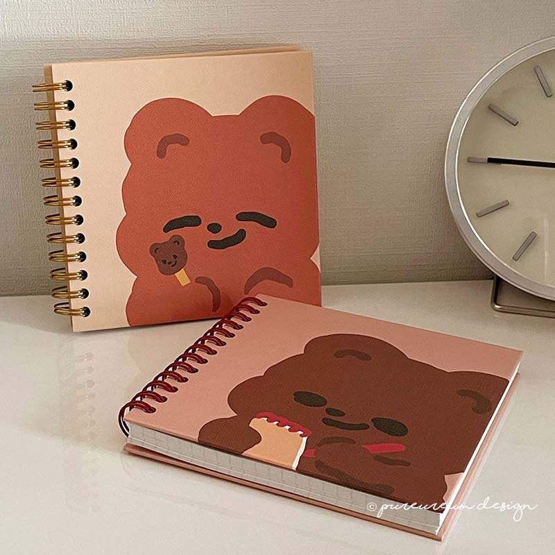 Pureureumdesign x 10x10 - Cupid Bear Square Grid Notebook - Pureureumdesign - Stationery - Harumio