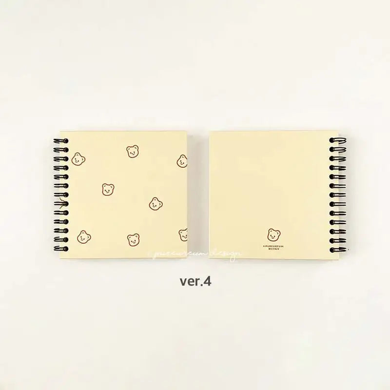 Pureureumdesign x 10x10 - Cupid Bear Square Grid Notebook - Pureureumdesign - Stationery - Harumio