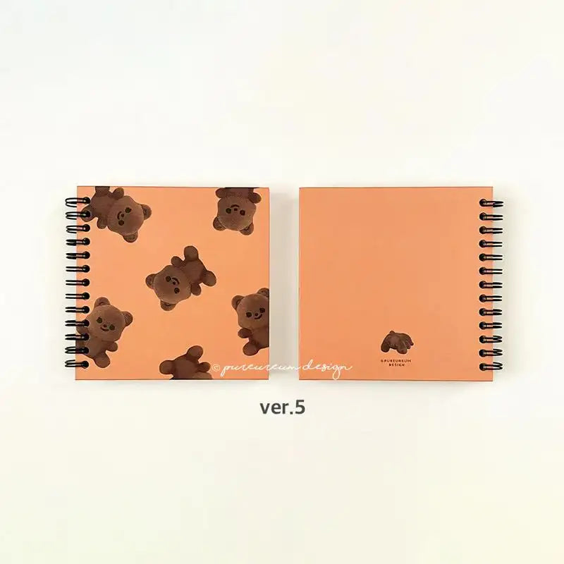 Pureureumdesign x 10x10 - Cupid Bear Square Grid Notebook - Pureureumdesign - Stationery - Harumio