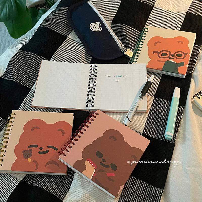 Pureureumdesign x 10x10 - Cupid Bear Square Grid Notebook - Pureureumdesign - Stationery - Harumio