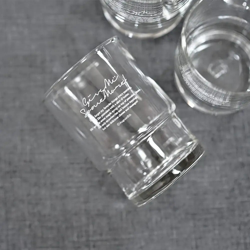 August8th - Lettering Snap Glass (245ml) - August8th - Accessories - Harumio